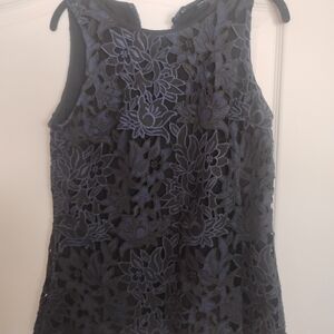 White House Black Market Floral Lace Top